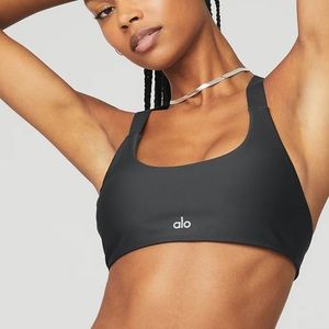 alo ALO YOGA Airlift Take Charge Bra Anthracite Size Small